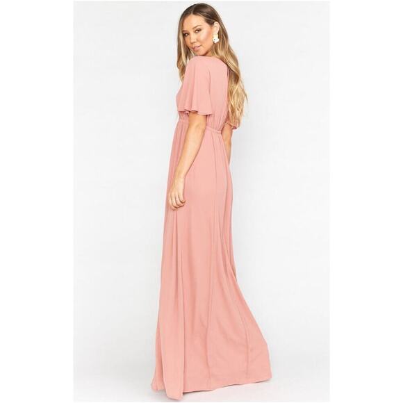 NWT Show Me Your MuMu Emily Empire Maxi Dress On Rustic Mauve Size Medium - Picture 2 of 8